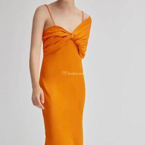 MACSU Satin Orange Dress